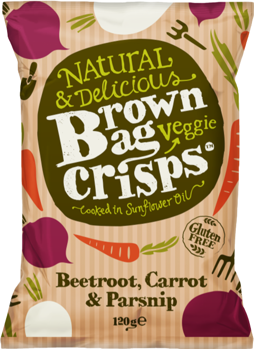 BROWN BAG CRISPS Beetroot, Carrot & Parsnip 120g