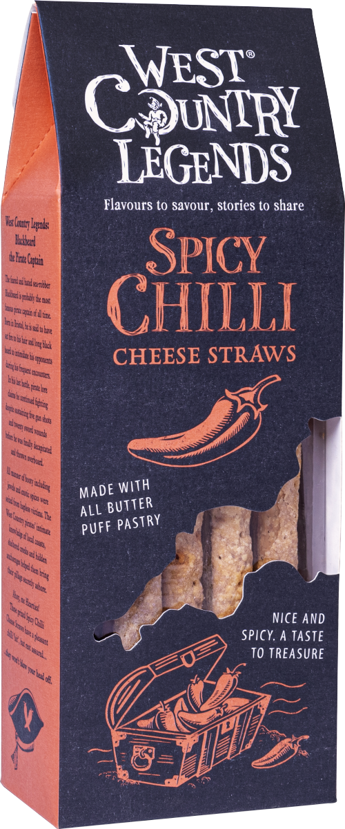 WEST COUNTRY LEGENDS Spicy Chilli Cheese Straws 100g