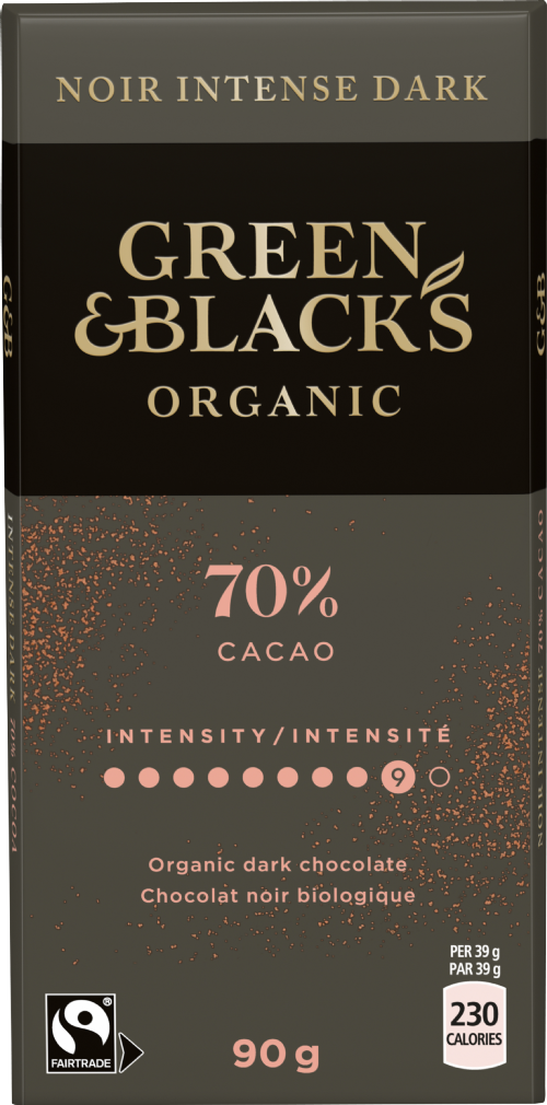 GREEN & BLACK'S Organic Dark 70% Chocolate Bar 90g