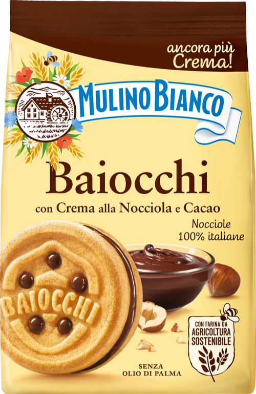 MULINO BIANCO Baiocchi with Hazelnut & Cocoa Cream 260g