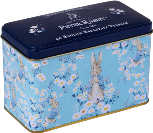 NEW ENGLISH TEAS Peter Rabbit Daisies Tin - Breakfast 40 T/B