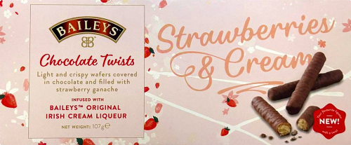 BAILEYS Chocolate Twists - Strawberries & Cream 107g
