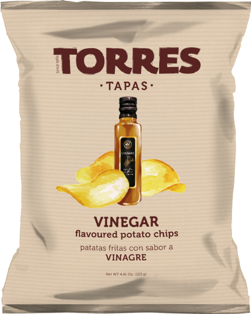 TORRES Tapas Vinegar Flavoured Potato Chips 125g