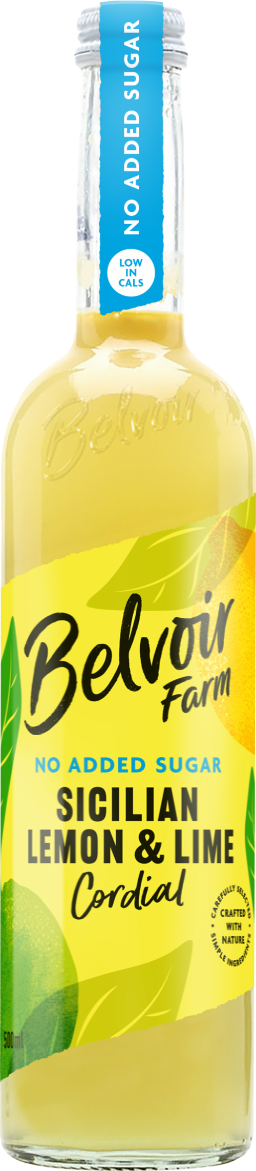 BELVOIR No Added Sugar Sicilian Lemon & Lime Cordial 50cl