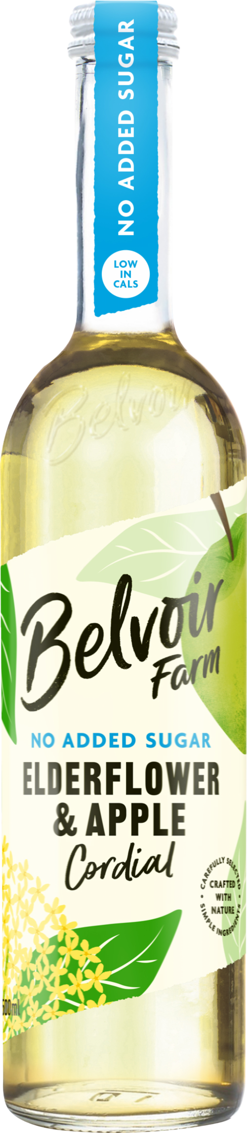 BELVOIR No Added Sugar Elderflower & Apple Cordial 50cl