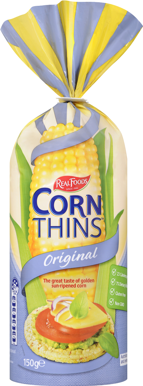 REAL FOODS Corn Thins - Original 150g