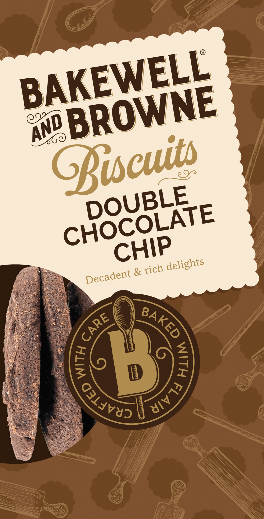 Bakewell and Browne Double Chocolate Chip Biscuits 150g