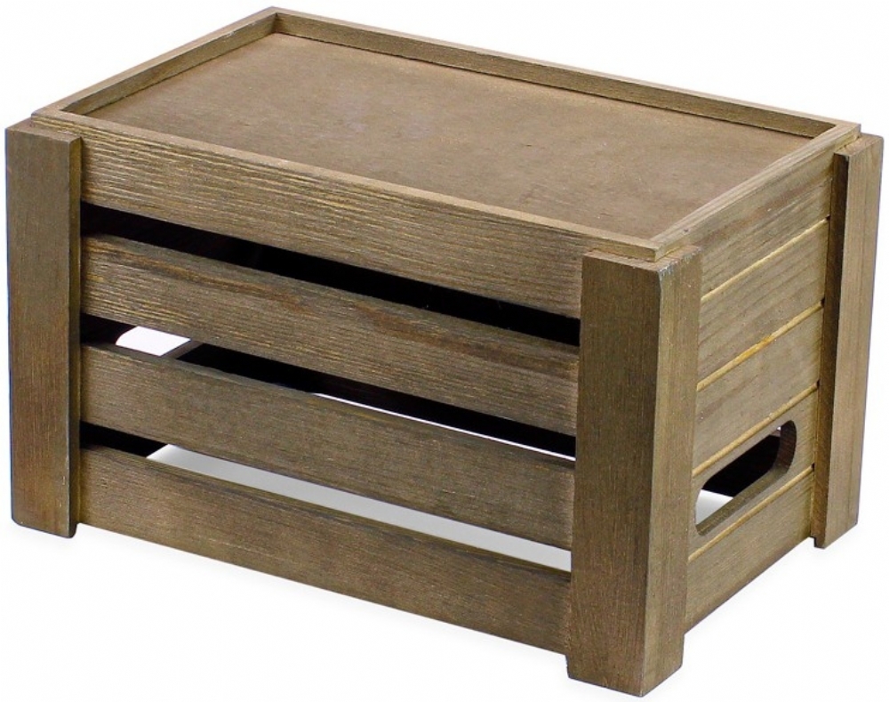 GADSBY 1/4 GN Olive Grey Wooden Crate