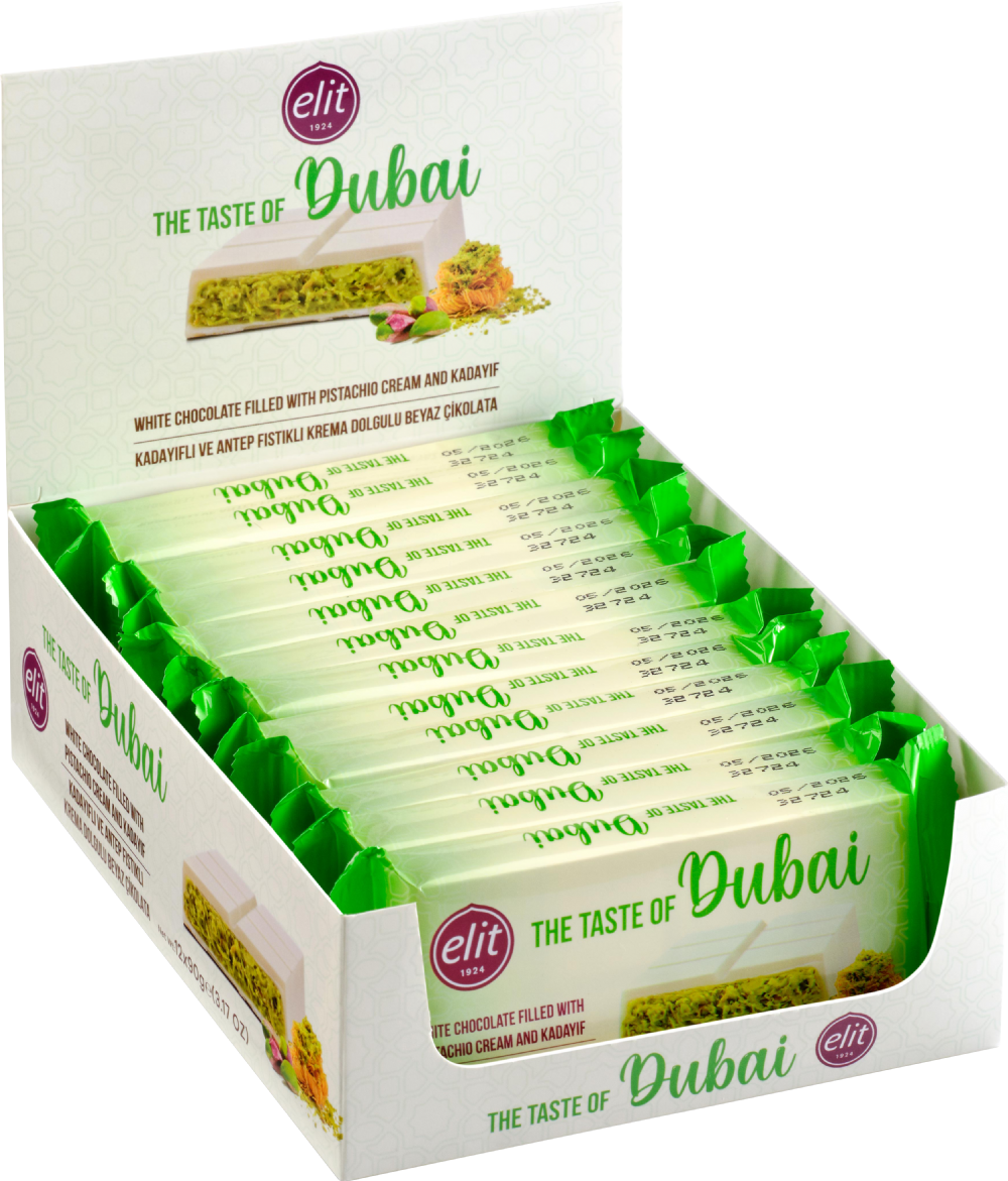 ELIT White Chocolate Filled with Pistachio Cream & Kadayif 90g