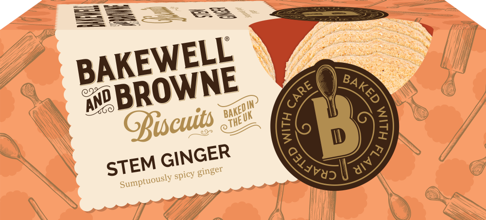 BAKEWELL AND BROWNE Stem Ginger Biscuits 150g