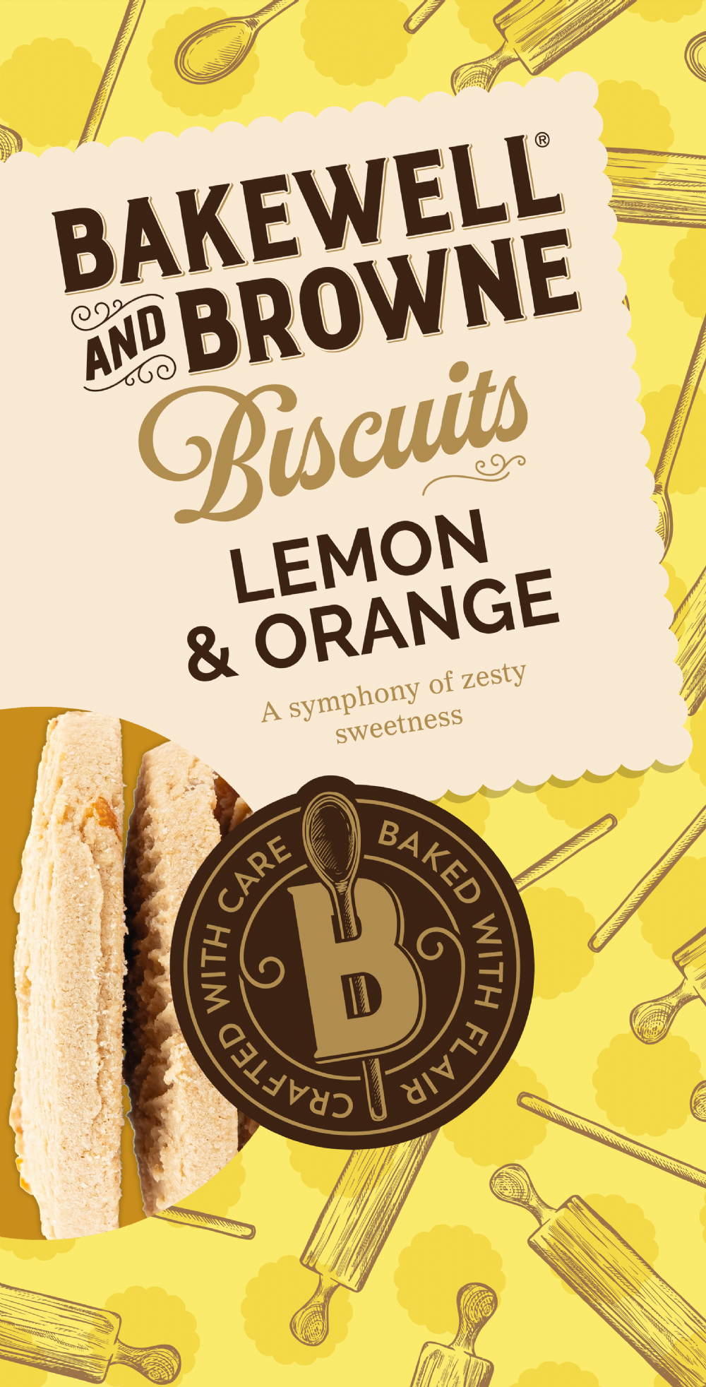 BAKEWELL AND BROWNE Lemon and Orange Biscuits 150g