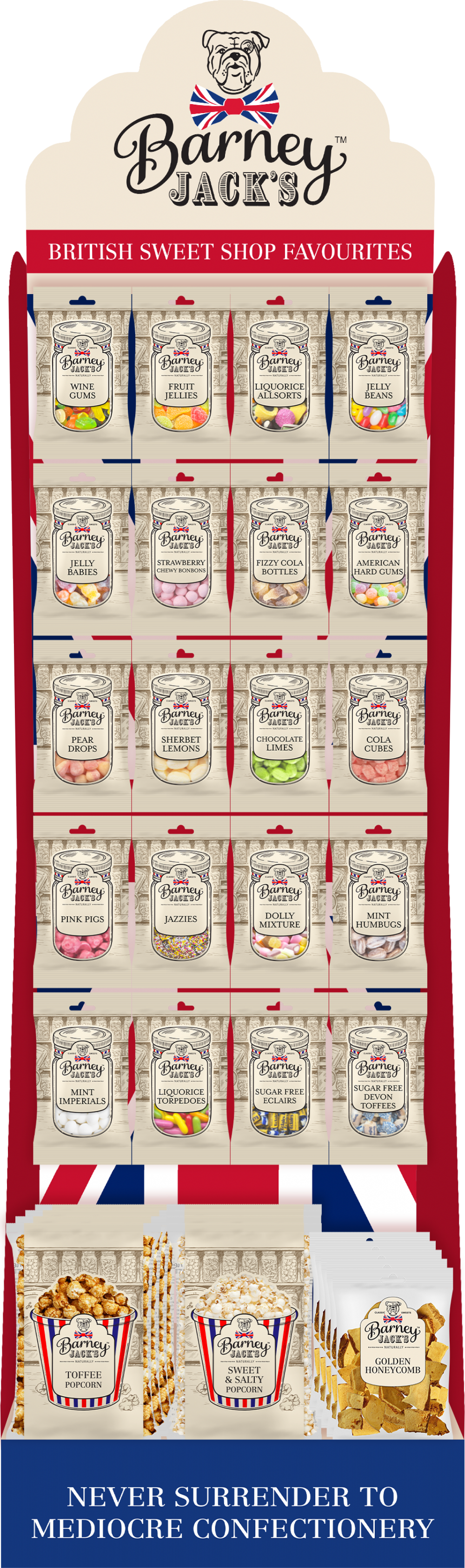 BARNEY JACK'S MDF Floor Standing Display Unit 20 Peg