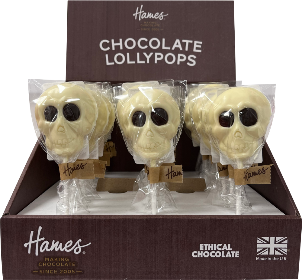 HAMES Chocolate Skull Lollipop 25g