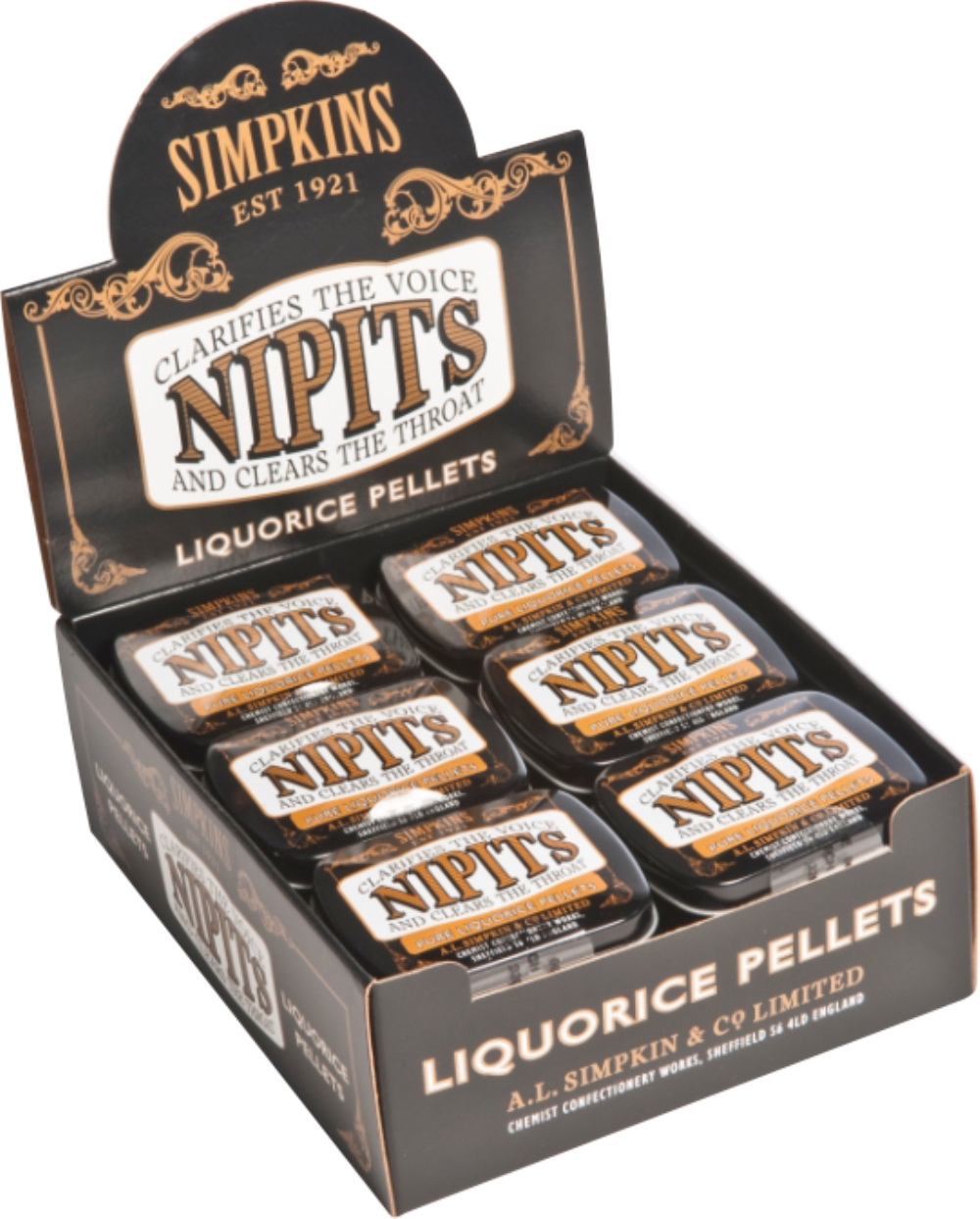 SIMPKINS Nipits - Pure Liquorice Pellets 12g