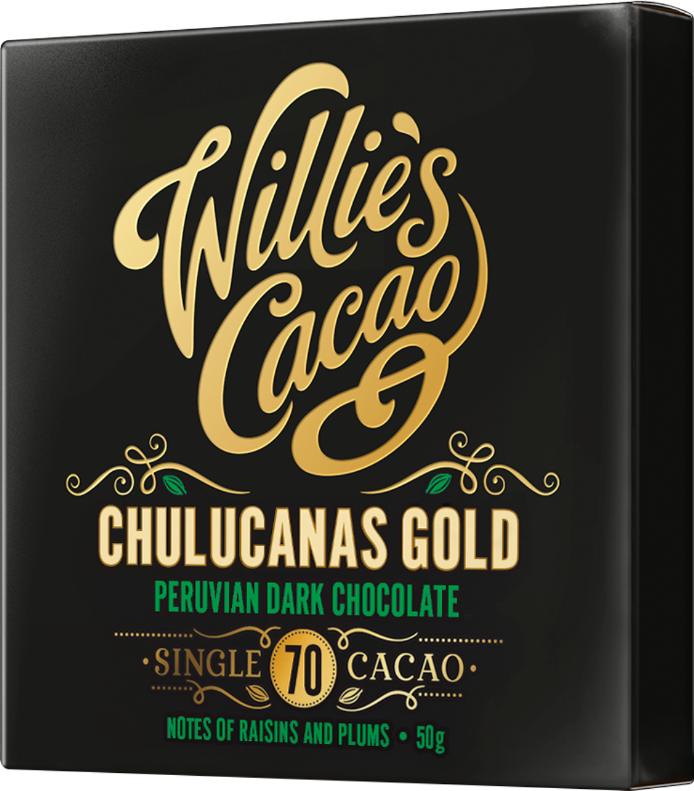 WILLIE'S CACAO Chulucanas Gold - Peruvian 70 Dark Chocolate 50g