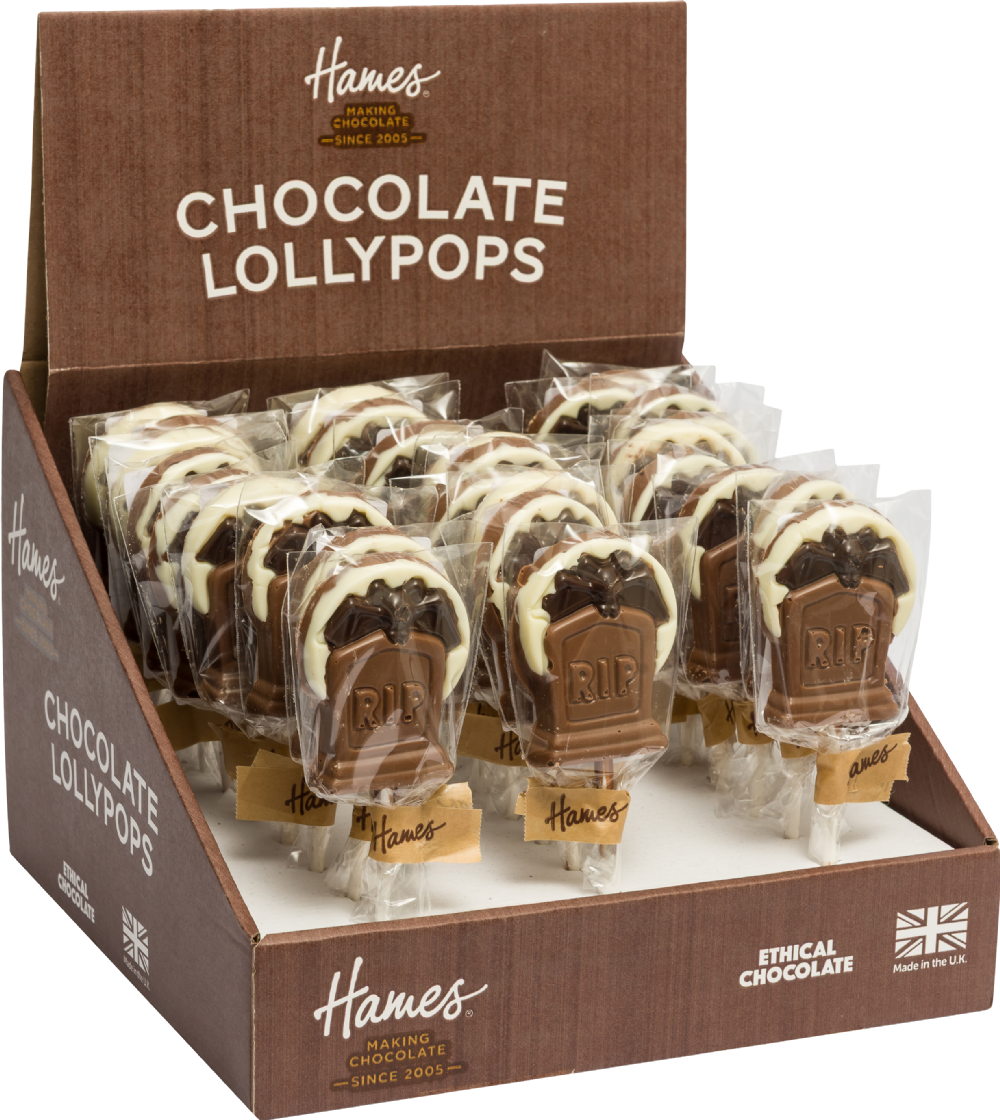 HAMES Chocolate Tombstone Lollipop 25g