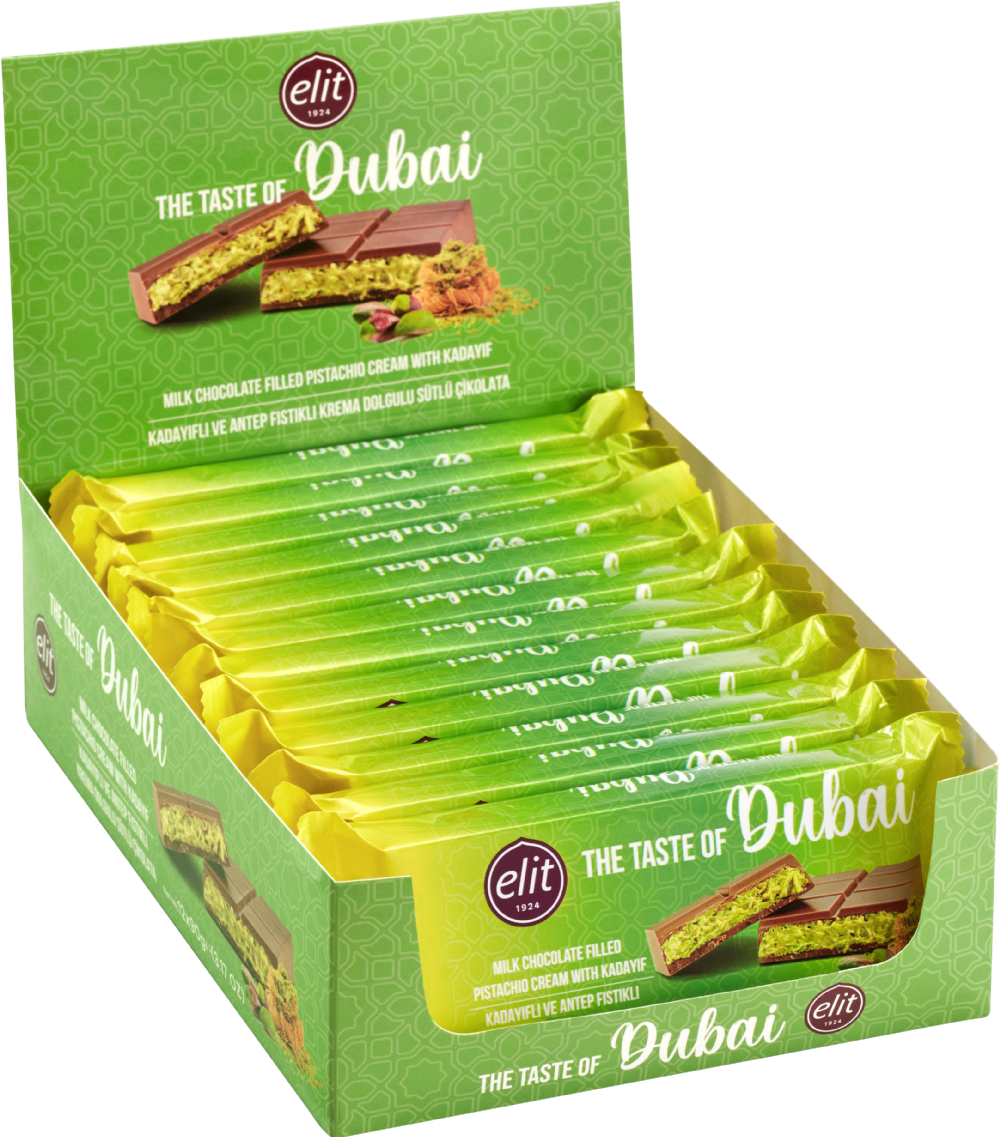 ELIT Milk Chocolate Filled with Pistachio Cream & Kadayif 90g