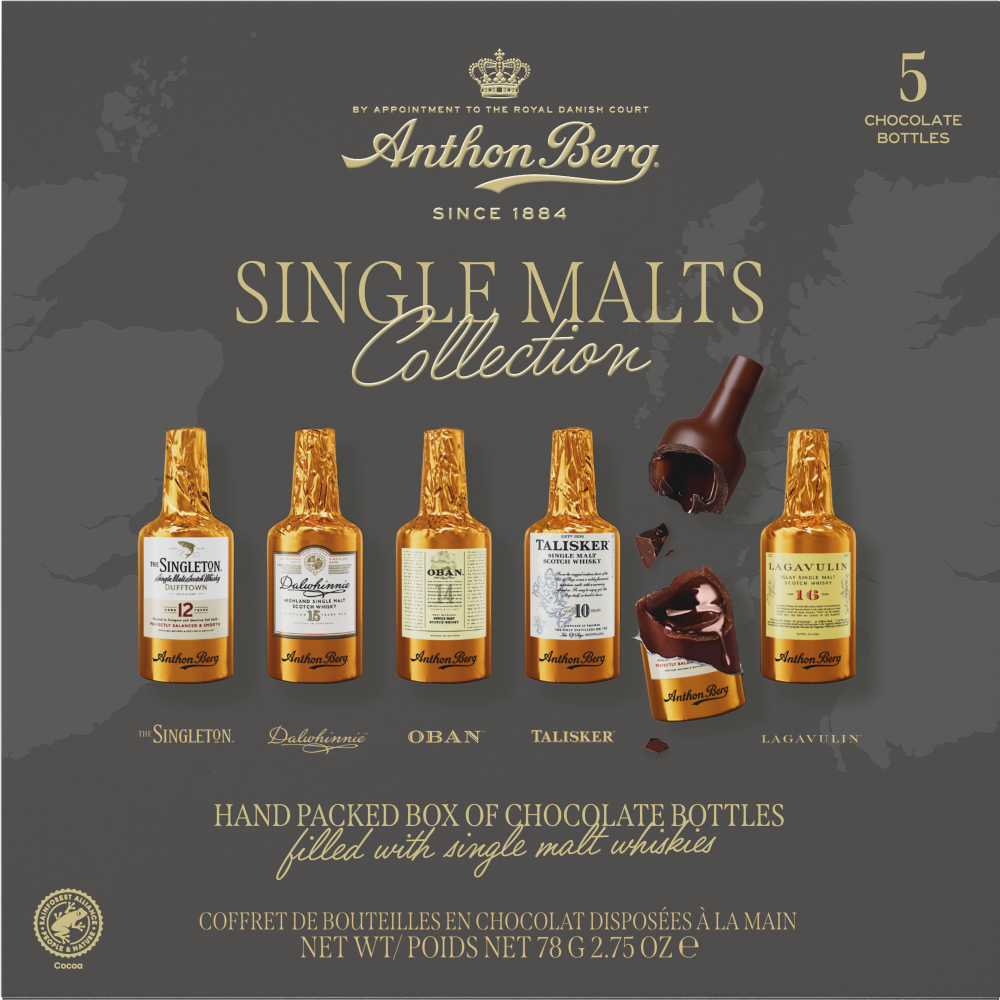 ANTHON BERG Single Malts Collection - 5 Chocolates Bottles 78g