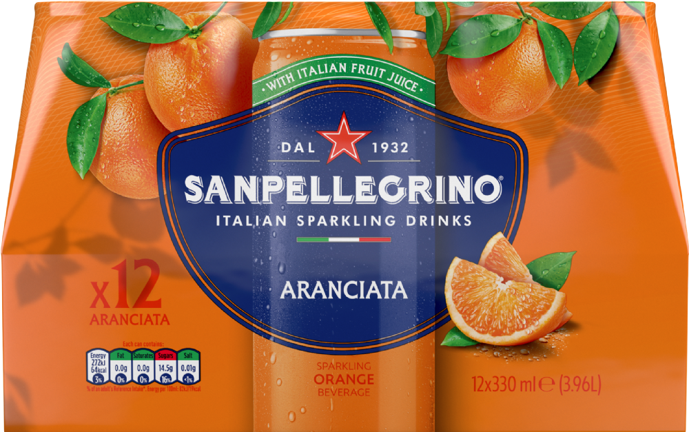 SAN PELLEGRINO Sparkling Beverage - Aranciata (Orange) 330ml