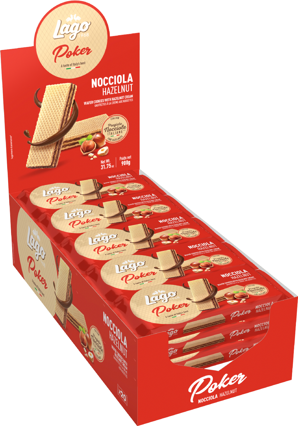 LAGO Poker Wafers - Hazelnut 45g