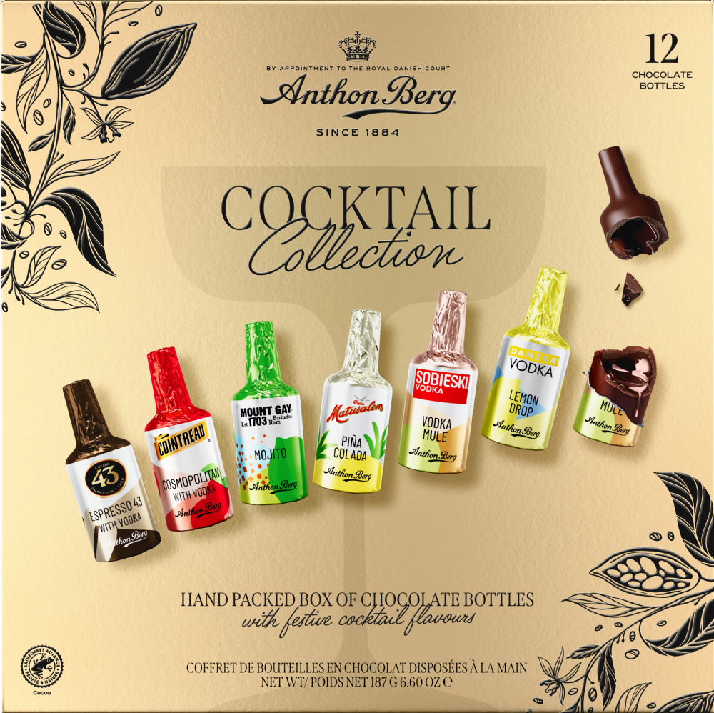 ANTHON BERG Cocktail Collection - 12 Chocolate Bottles 187g