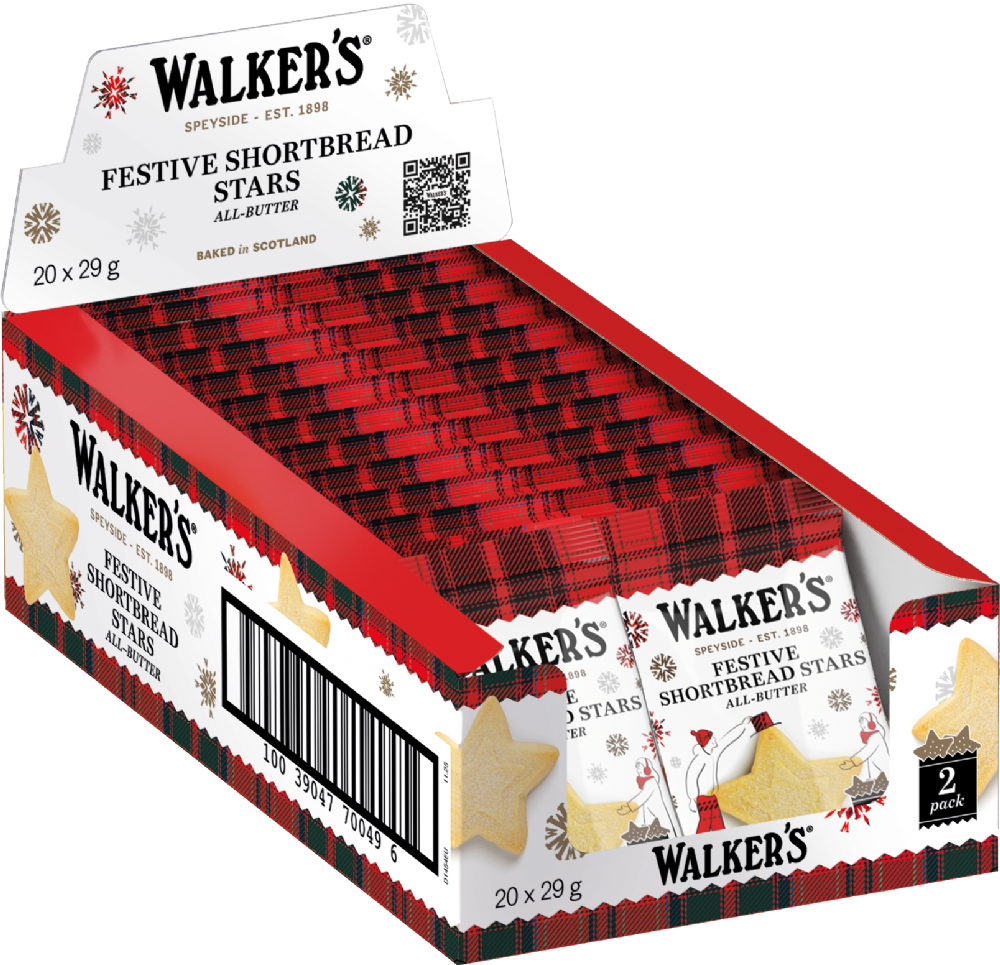WALKER'S SHORTBREAD Festive Shortbread Stars 29g
