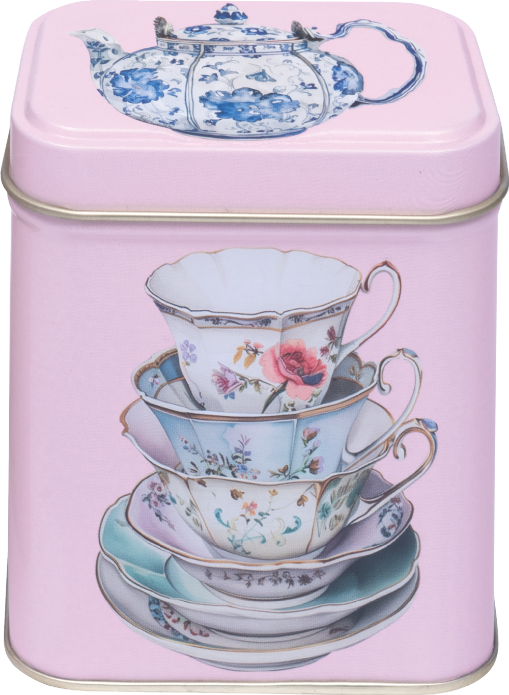 TIN TREATS Teacups Tin with Teabags (Assorted Designs) 50g
