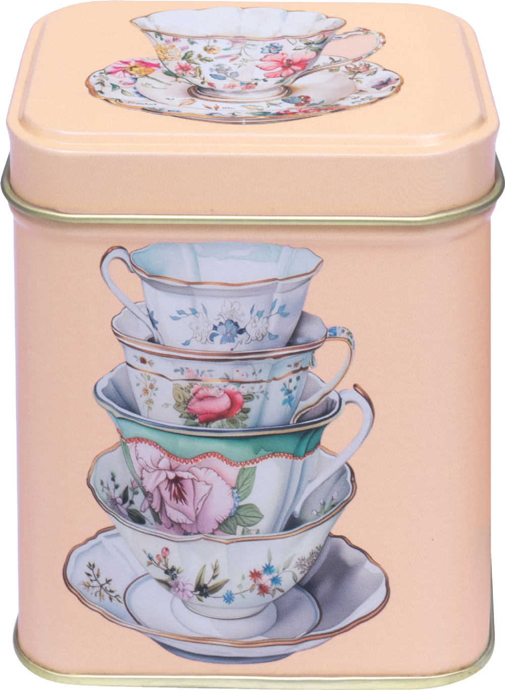TIN TREATS Teacups Tin with Teabags (Assorted Designs) 50g