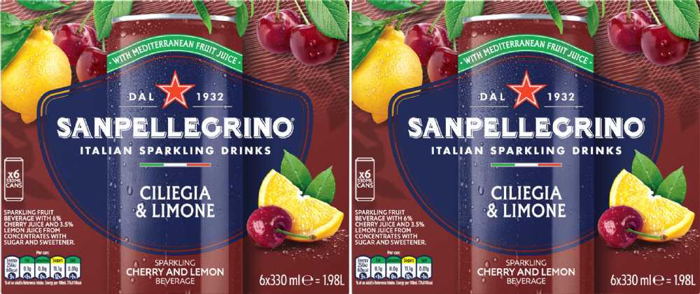 SAN PELLEGRINO Sparkling Beverage - Ciliegia & Limone (Cherry & Lemon) 330ml