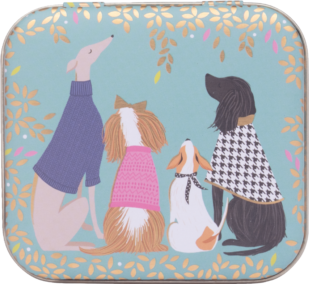 TIN TREATS Sara Miller Dapper Dogs Tin with Mint Imperials (Assorted Designs) 80g