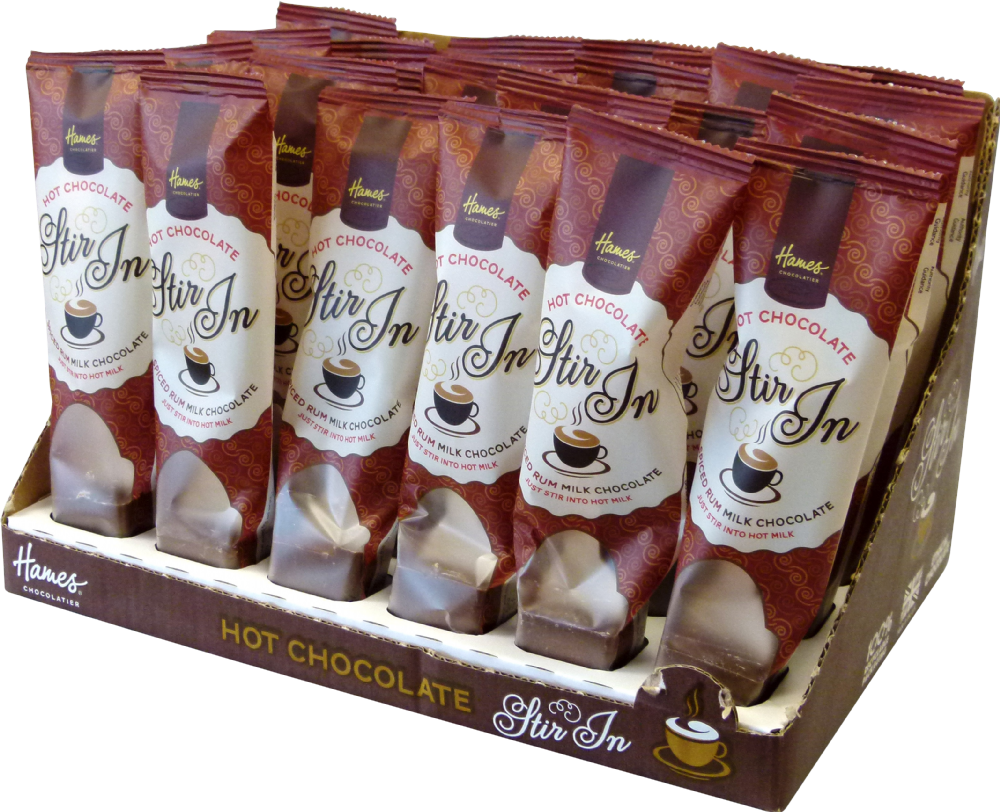 HAMES Stir In Hot Chocolate Spoon - Spiced Rum Flavour 35g