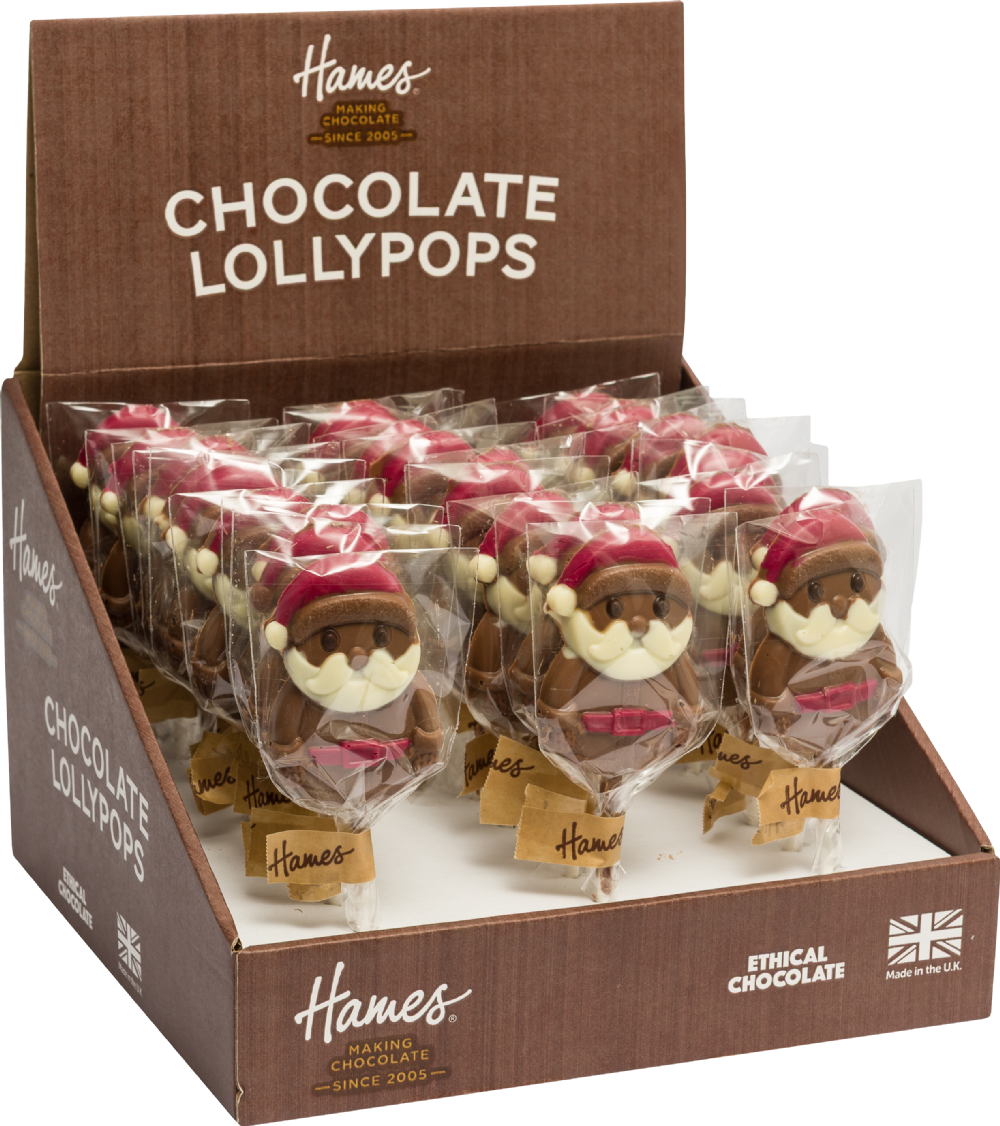 HAMES Milk Chocolate Santa Lollipop 25g