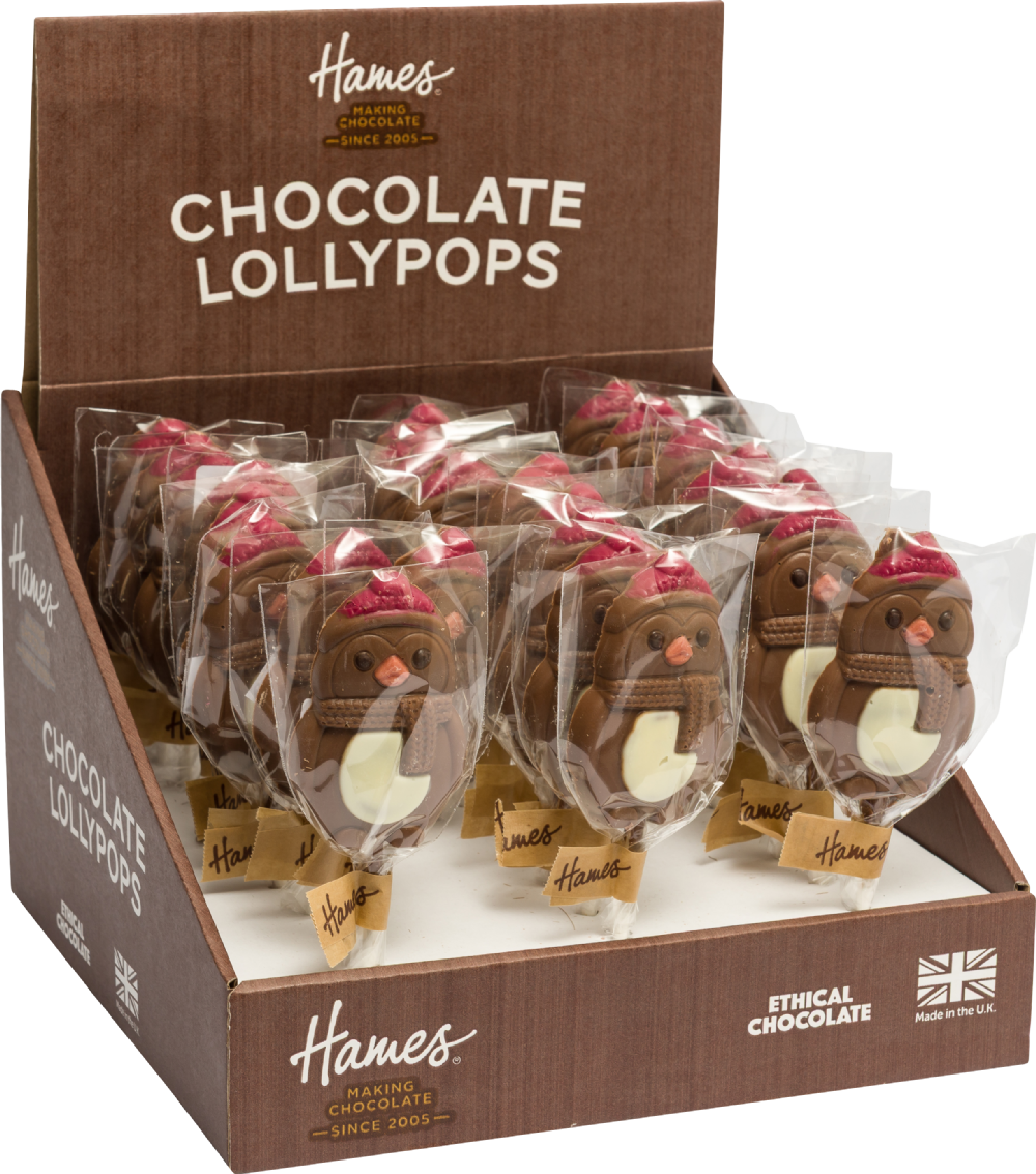 HAMES Milk Chocolate Penguin Lollipop 25g