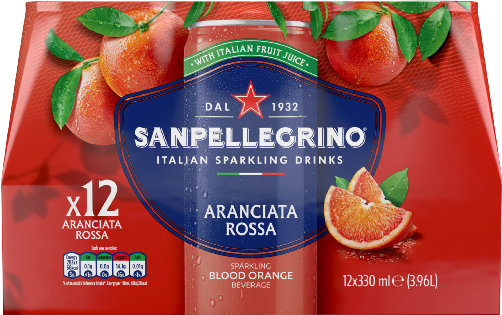 SAN PELLEGRINO Sparkling Beverage - Aranciata Rossa (Blood Orange) 330ml