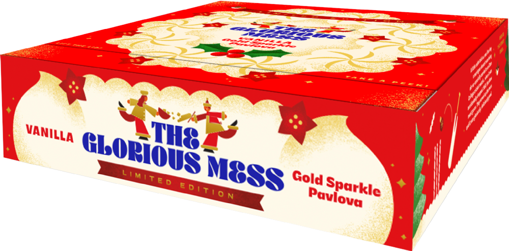 THE GLORIOUS MESS Vanilla Gold Sparkle Pavlova