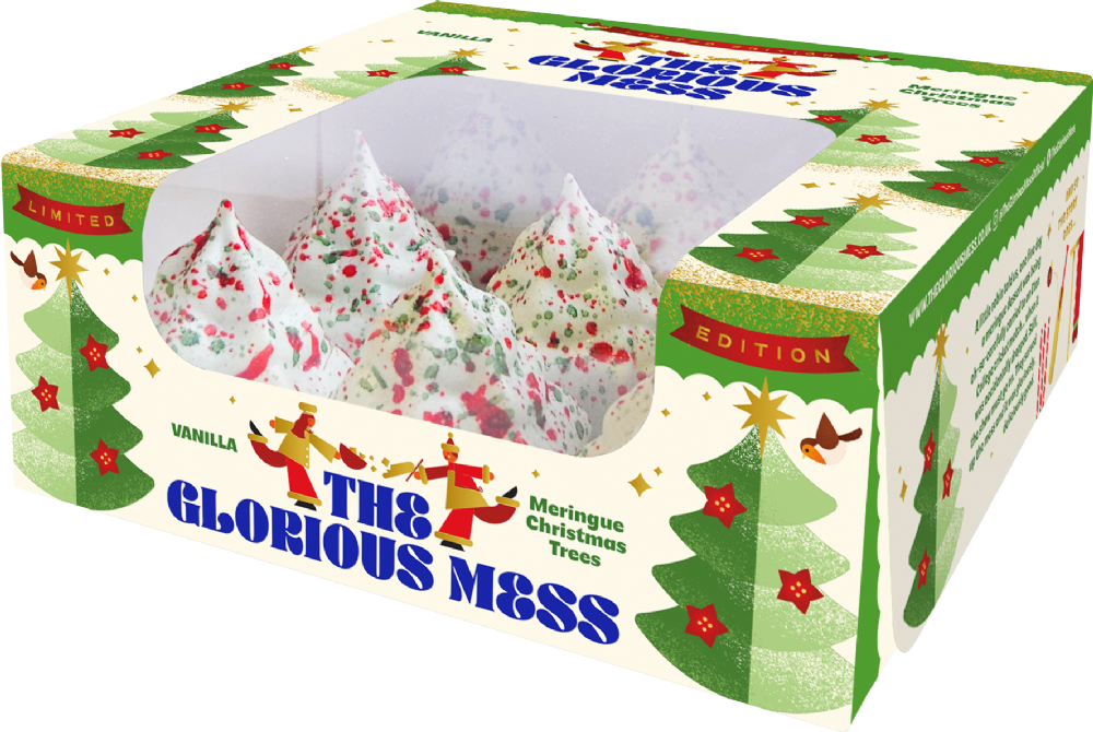 THE GLORIOUS MESS 9 Vanilla Meringue Christmas Trees