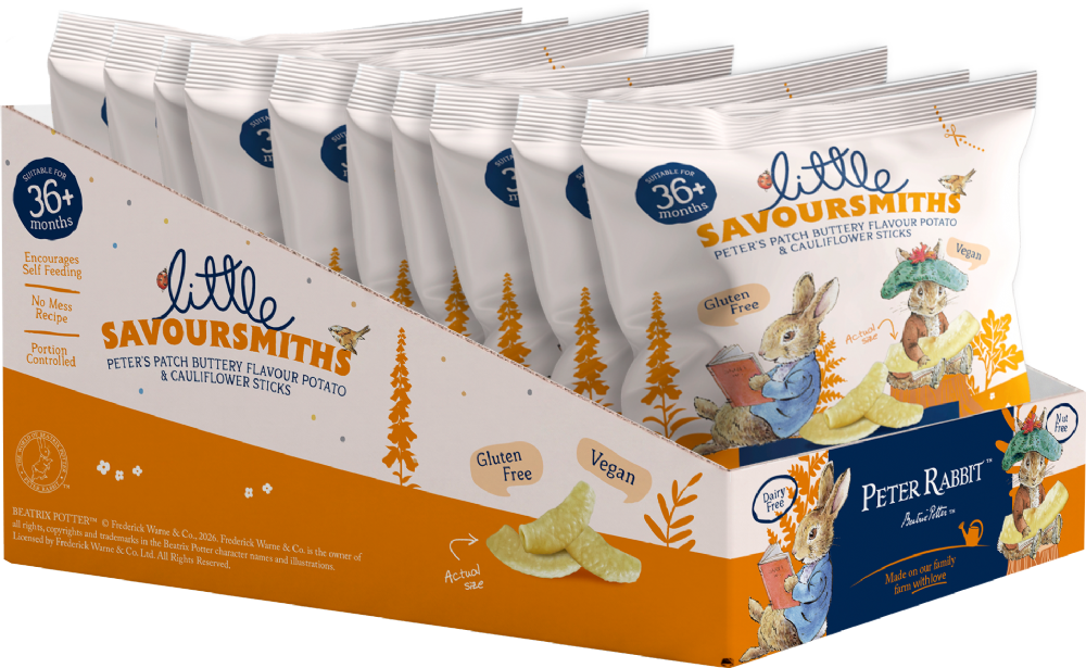 SAVOURSMITHS Peter Rabbit Buttery Potato & Cauliflower Sticks 11g