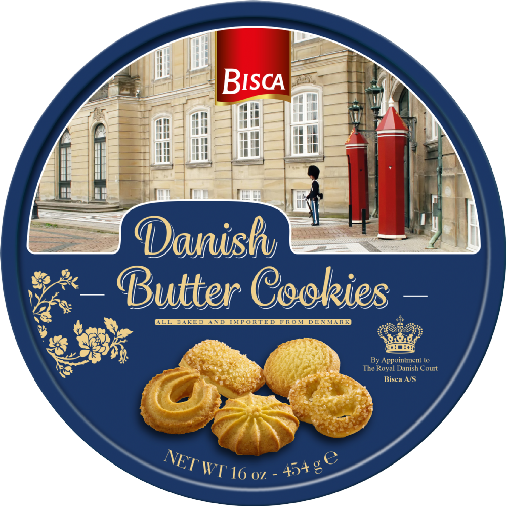 Bisca Danish Butter Cookies - Tin (Assorted Designs) 454g
