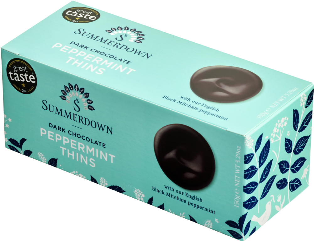 SUMMERDOWN Dark Chocolate Mint Thins 150g