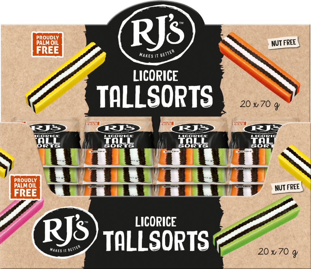 RJ's Licorice Licorice Tallsorts 70g