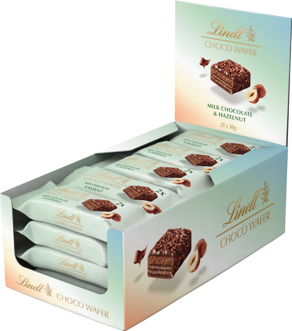 Lindt Choco Wafer - Milk Chocolate & Hazelnuts 30g