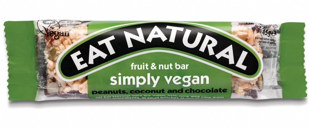 EAT NATURAL Fruit & Nut Bar - Simply Vegan 45g