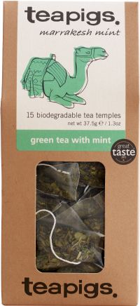 TEAPIGS 15 Green Tea with Mint Tea Temples 37.5g
