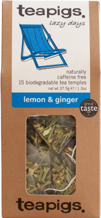TEAPIGS 15 Lemon & Ginger Tea Temples 37.5g