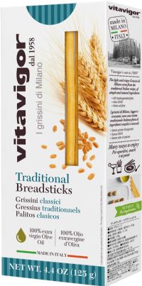 VITA VIGOR Grissini Breadsticks - Traditional 125g (8007900000255)