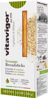 VITA VIGOR Grissini Breadsticks - Sesame 125g (8007900000071)