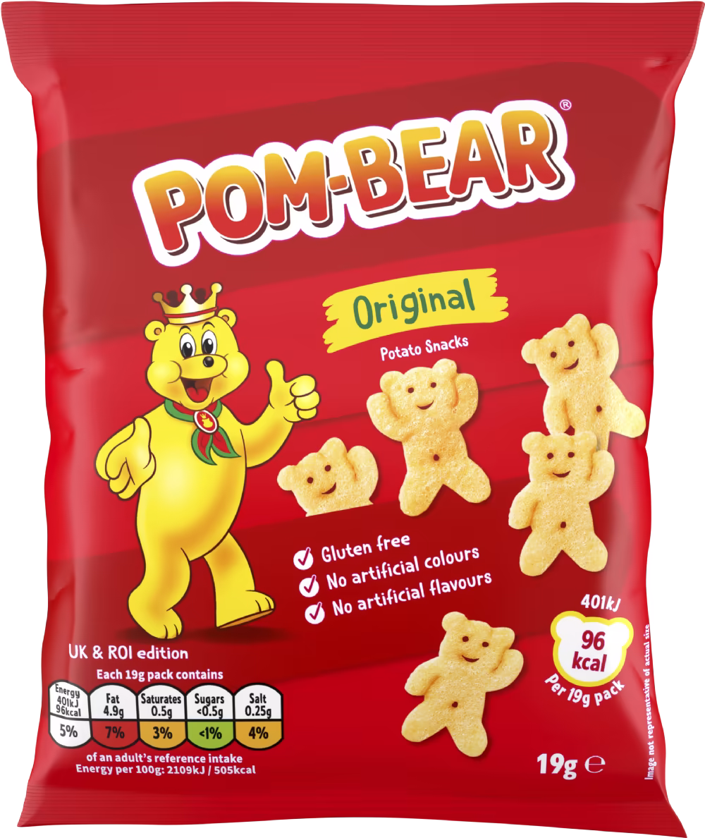 POM-BEAR Teddy Shaped Potato Snacks - Original 19g