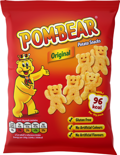 POM-BEAR Teddy Shaped Potato Snacks - Original 19g