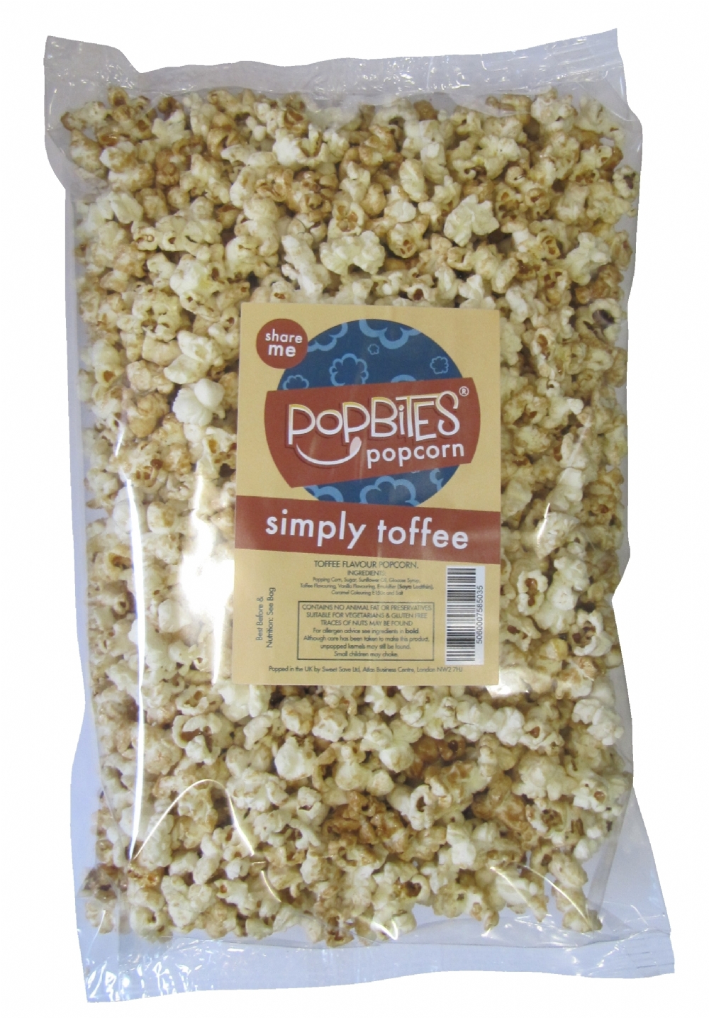 POPBITES Popcorn - Simply Toffee 275g (5060007585035)