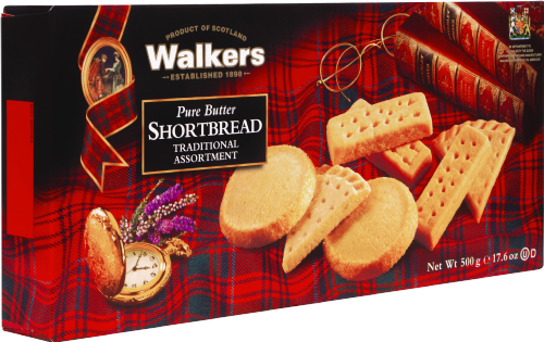 WALKERS Shortbread Traditional Assortment - Carton 500g